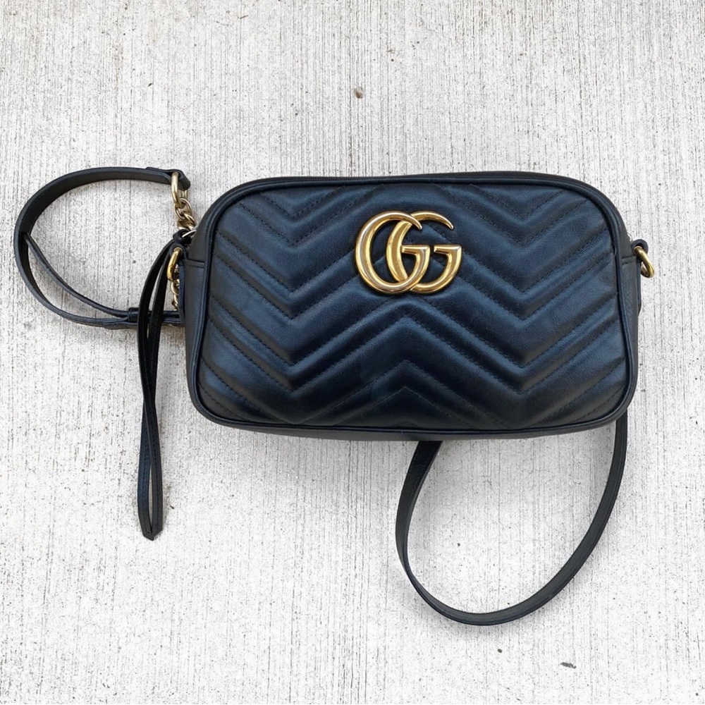 Gucci Marmont Leather Crossbody Bag